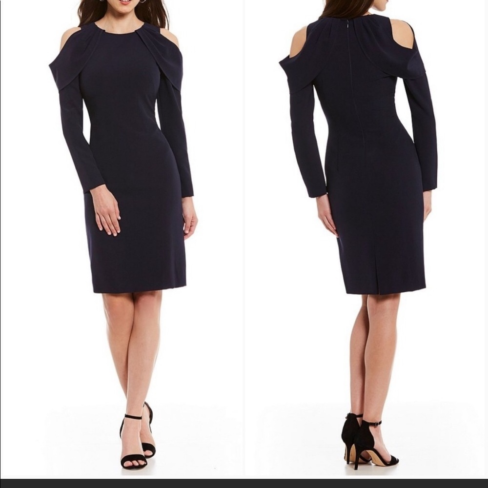 Antonio Melani Leland cold shoulder dress navy blue